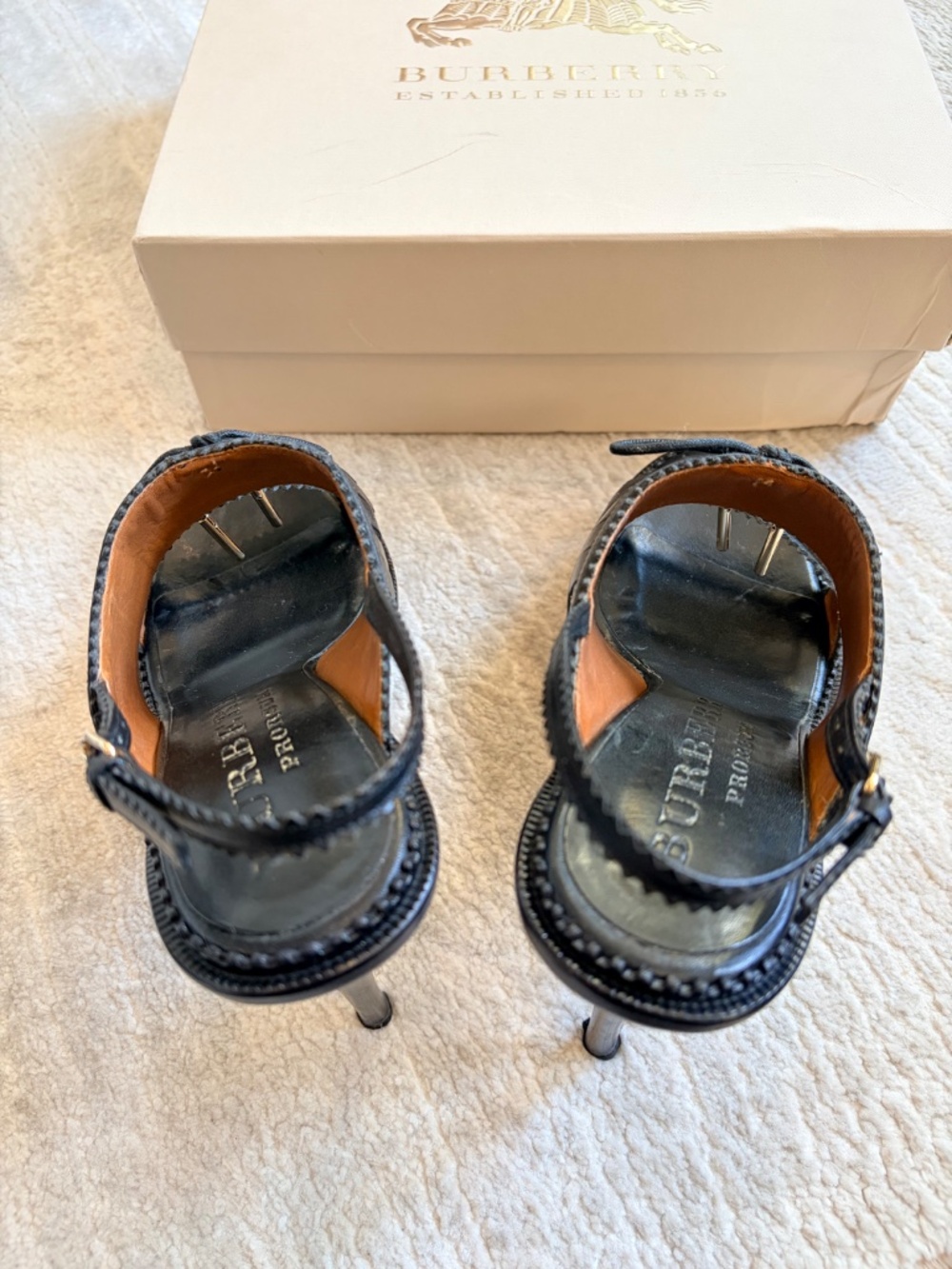 Burberry Stiletto Platform Sandals View 3